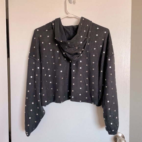 Rowa Hooded Oversized Star Cropped Sweater - Size S - Picture 5 of 13